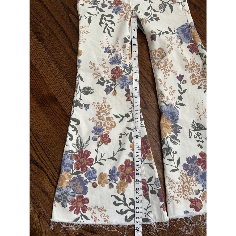 Free People "We The Free" Youthquake floral printed crop flare jeans Size 25 - Picture 4 of 6